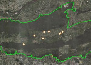 Lokalizacja miejsc w Kampinoskim Parku Narodowym przeznaczonych do rozbiórki 