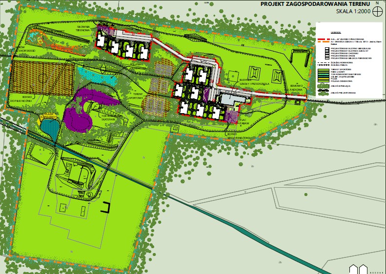 Projekt zabudowy działki 180 w Lesie Bemowskim