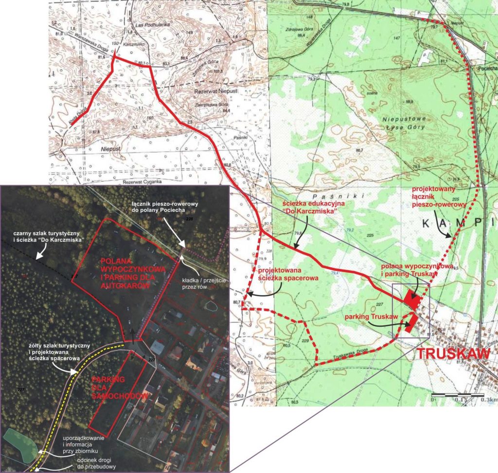 Projekt zmian parkingu w Truskawiu