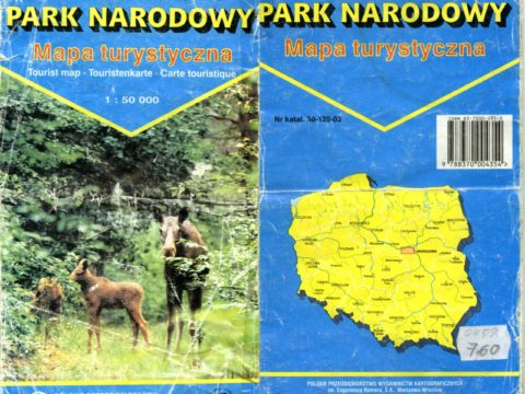 Mapa Kampinoskiego Parku Narodowego, PPWK, 1997